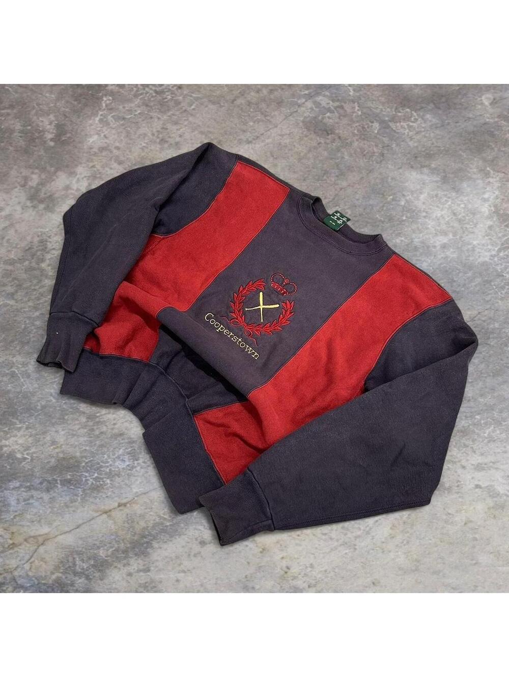 90s MV Sport navy and red crewneck sweatshirt